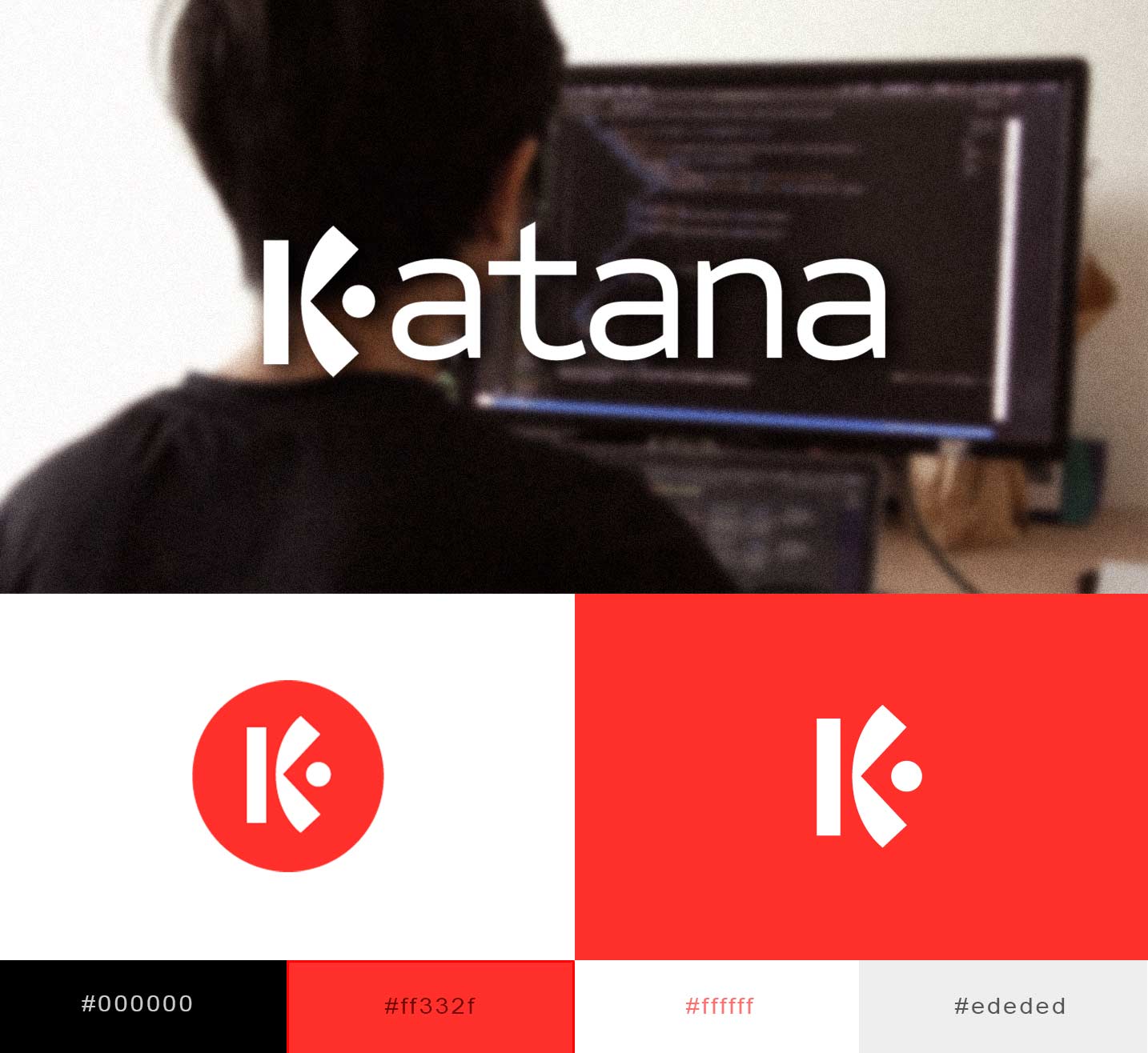 Apresentação da identidade visual da marca Katana Code